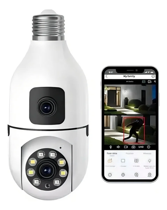 Cámara IP Bombillo Doble Lente AP X-IOT con Visión 360° y Monitoreo Inteligente